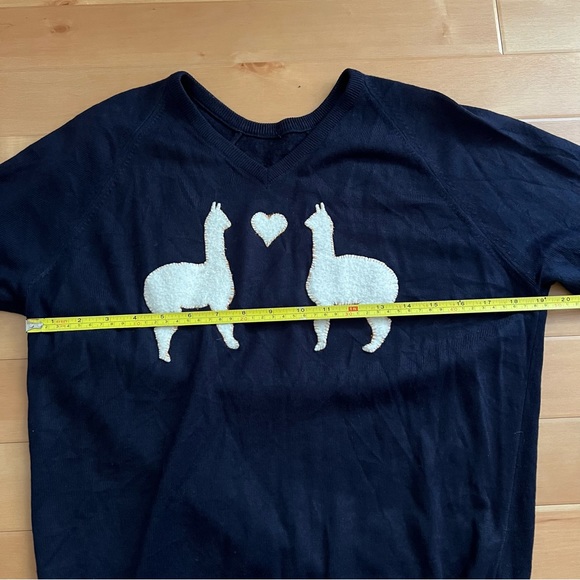 Upcycled Llamas in Love Sweater - Picture 7 of 7